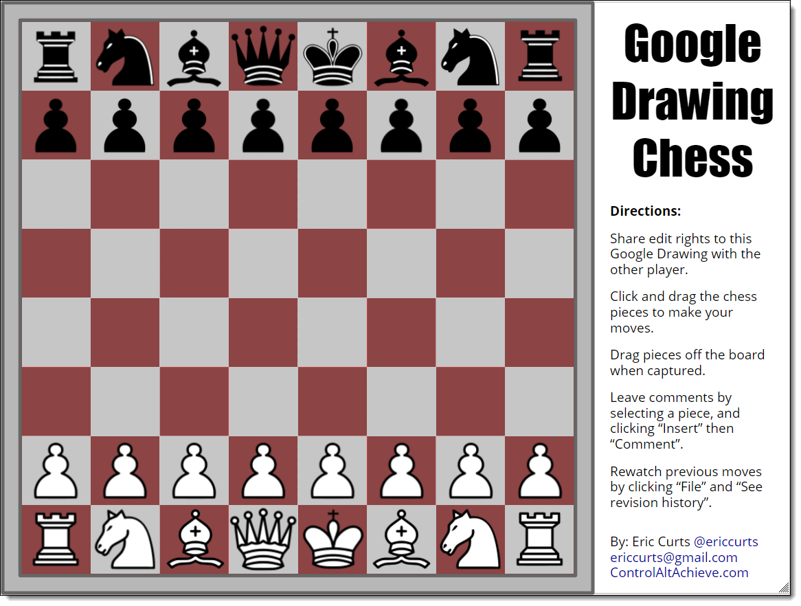 Control Alt Achieve: Google Drawings Chess and Checkers for Students